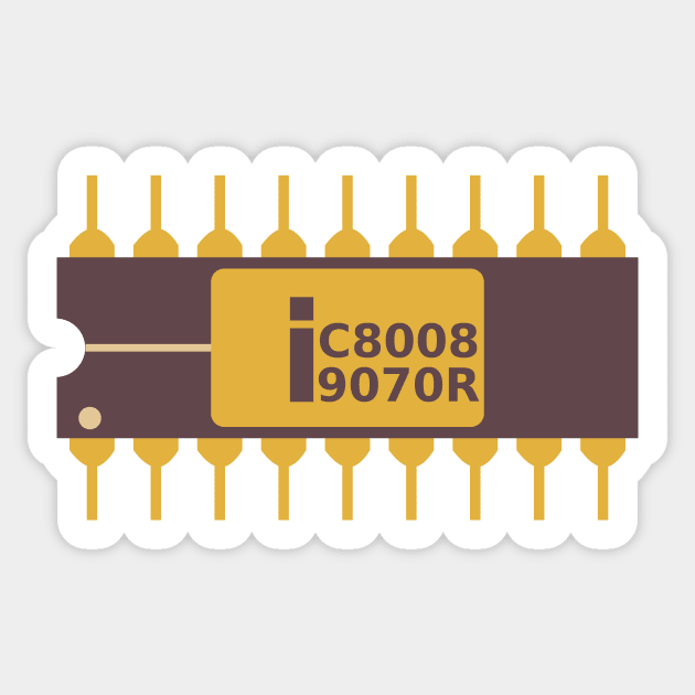 Intel 8008 Sticker by Advent of Computing